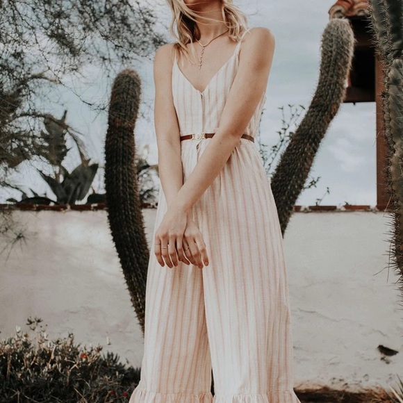 Loveshackfancy Edeline Striped Ruffle Jumpsuit 0 - Picture 14 of 14